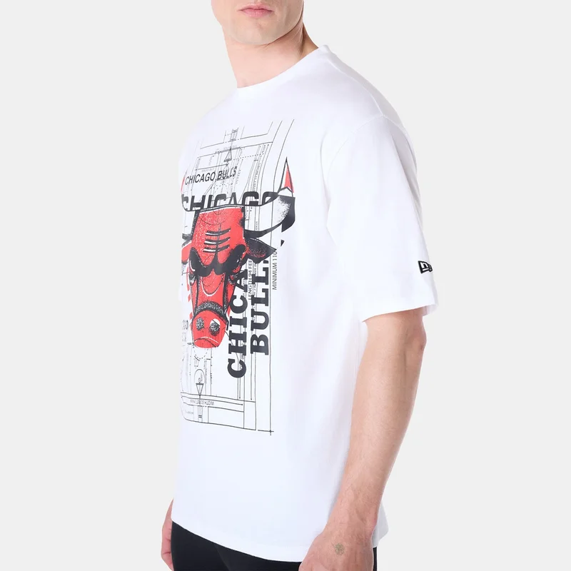 NEW ERA White Men's NBA Chicago Bulls Graphic T-Shirt for Men | Best Price UAE