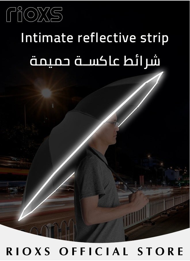 RIOXS - Compact Travel Umbrella with Automatic Open/Close Handle and UV Protection, Automatic Umbrella with Strong Windproof Waterproof Ability and Durability, High Cost-effective Portable Umbrella, Convenient to Carry - Image 1