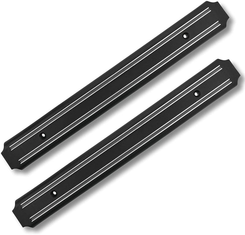 DRODRM 33cm 2 Pcs Magnetic Knife Bar Magnetic Knife Storage Strip Magnet Kitchen Knife Holder Knife Rack Strip Patti 13 InchBlack - Image 1