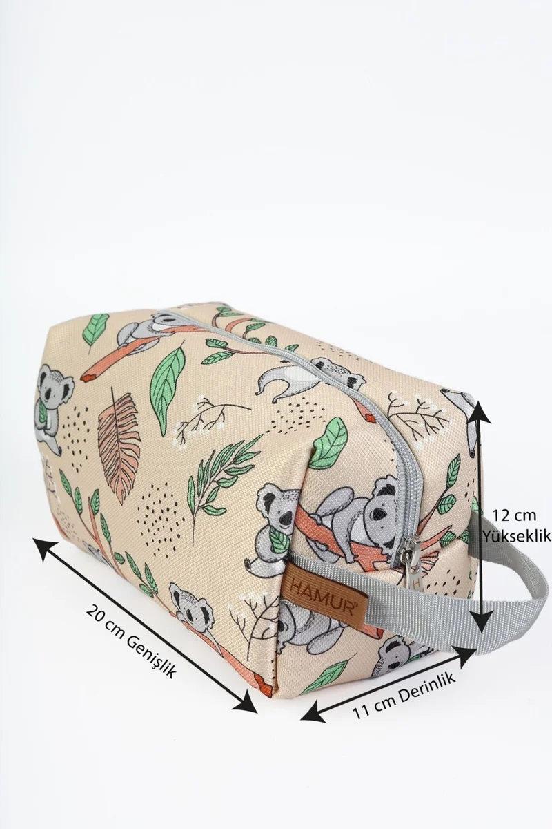 هامور Zippered Dirty Clean and Wet Dry Baby Laundry Clothes Clothing Multi-Purpose Make-Up Bag Koala