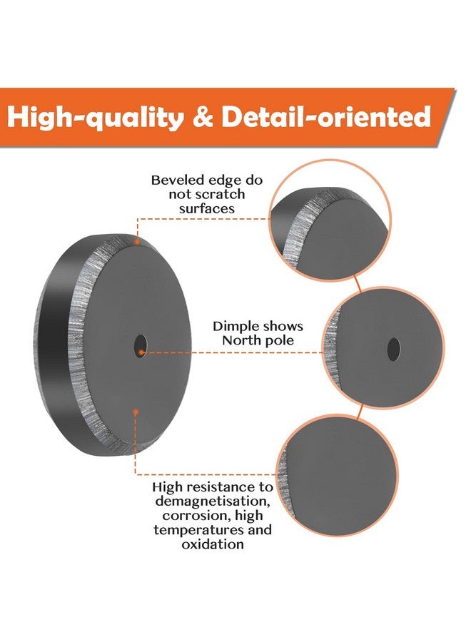 Anpro 120 Pcs Ceramic Industrial Magnets Hobby Craft Magnets-11/16 Inch (18mm) Round Magnet Disc for Refrigerator Button DIY Cup Magnet Craft Hobbies, Science Projects & School Crafts - Image 4