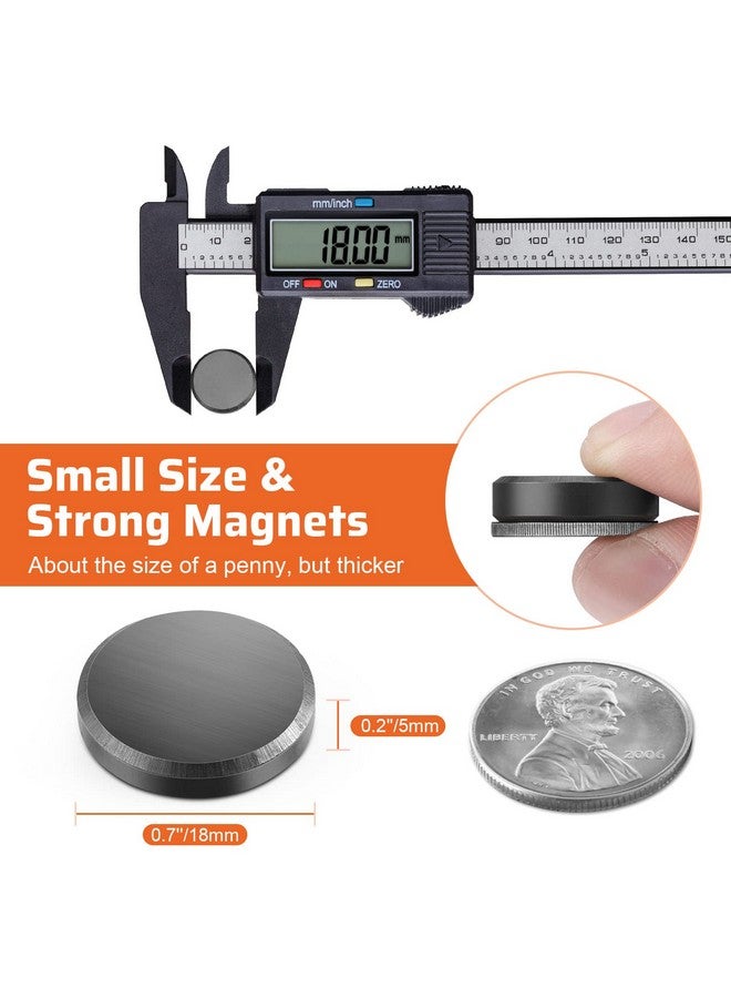 Anpro 120 Pcs Ceramic Industrial Magnets Hobby Craft Magnets-11/16 Inch (18mm) Round Magnet Disc for Refrigerator Button DIY Cup Magnet Craft Hobbies, Science Projects & School Crafts - Image 2