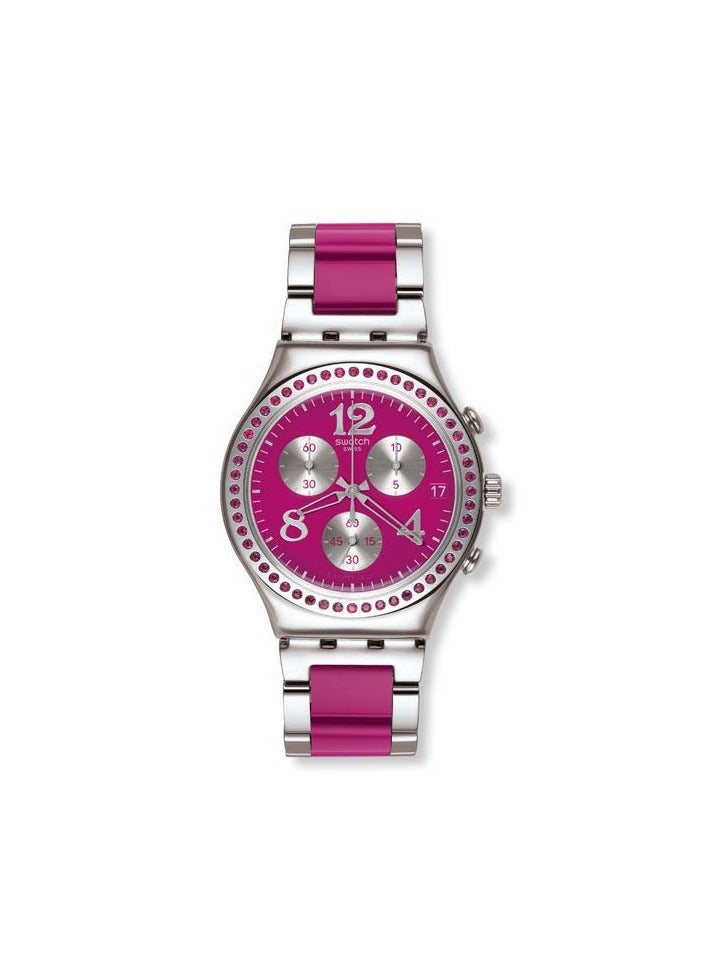 Swatch Unisex Secret Thought Raspberry Quartz Movement Water Resistant Wrist Watch - 43 Mm - Image 2