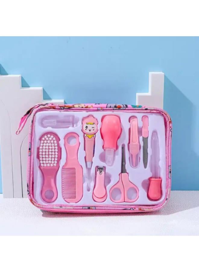 Complete Baby Care Kit: 10pcs Set with Ear-Picking Spoon, Nail Clippers, Comb Brush & Medicine Feeder CODE-RB027  - Image 1