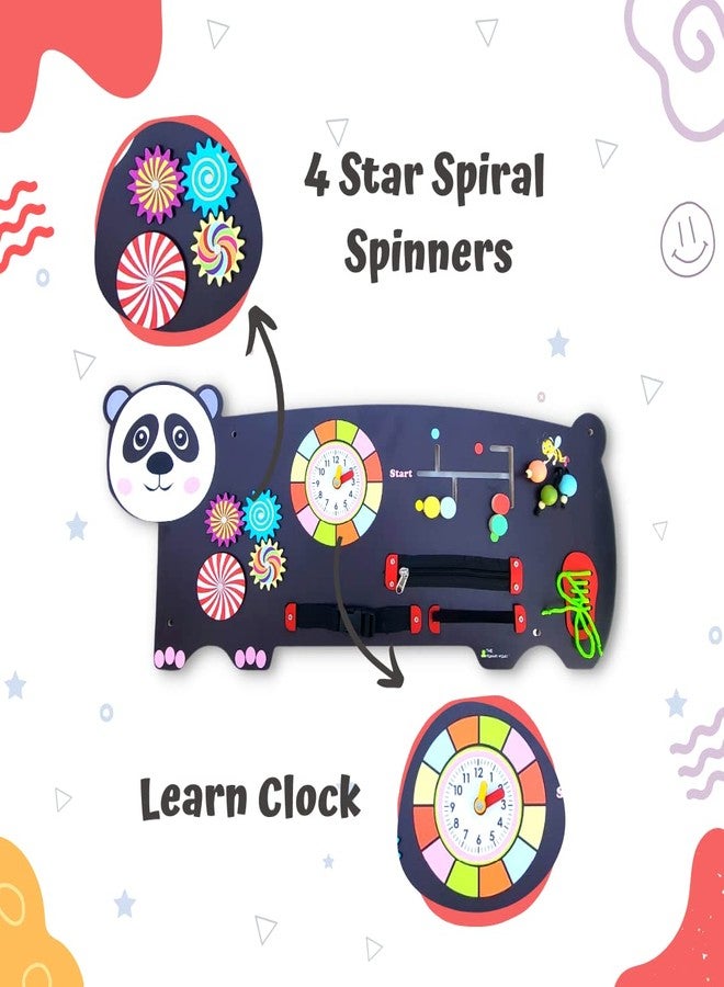 The Funny Mind Oreo 9+Montessori Wooden Educational Nursery Activity Wall Panel for Preschool, Creche, Daycare, Kids, Toddlers, and Babies 1, 2, 3, 4, 5, 6, 7, 8+ Years Old Toys - Image 5