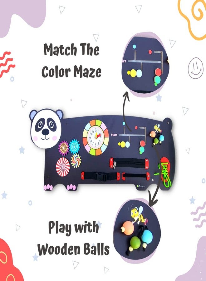The Funny Mind Oreo 9+Montessori Wooden Educational Nursery Activity Wall Panel for Preschool, Creche, Daycare, Kids, Toddlers, and Babies 1, 2, 3, 4, 5, 6, 7, 8+ Years Old Toys - Image 2