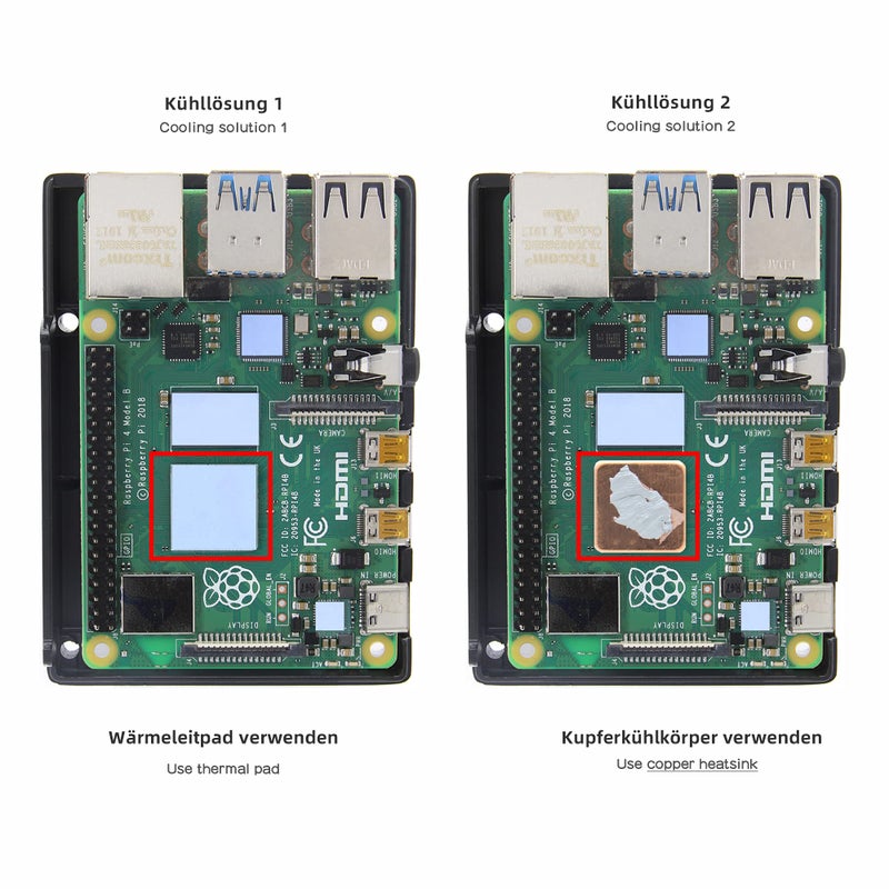 Geekworm for Raspberry Pi 4 Aluminum Case, Heavy Duty Passive Cooling Metal Case/Housing with Heatsink Pillar Compatible with Raspberry Pi 4 Model B Only-Black (P173) - Image 3
