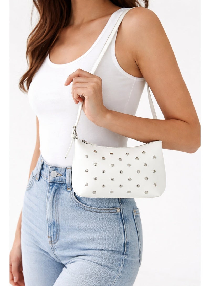 لايف ستيلاش  حقيبة كتف جلد باكسسوار زسنه - ابيض ZC-8 - Image 3