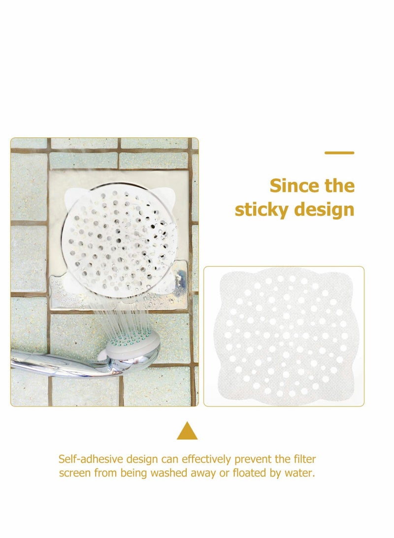 50pcs Disposable Sink Strainer Shower Drain Sticker Floor Filter Paper Cover Hair Stoppers Catchers for Kitchen Bathroom Bath Tub 13X13CM - Image 2