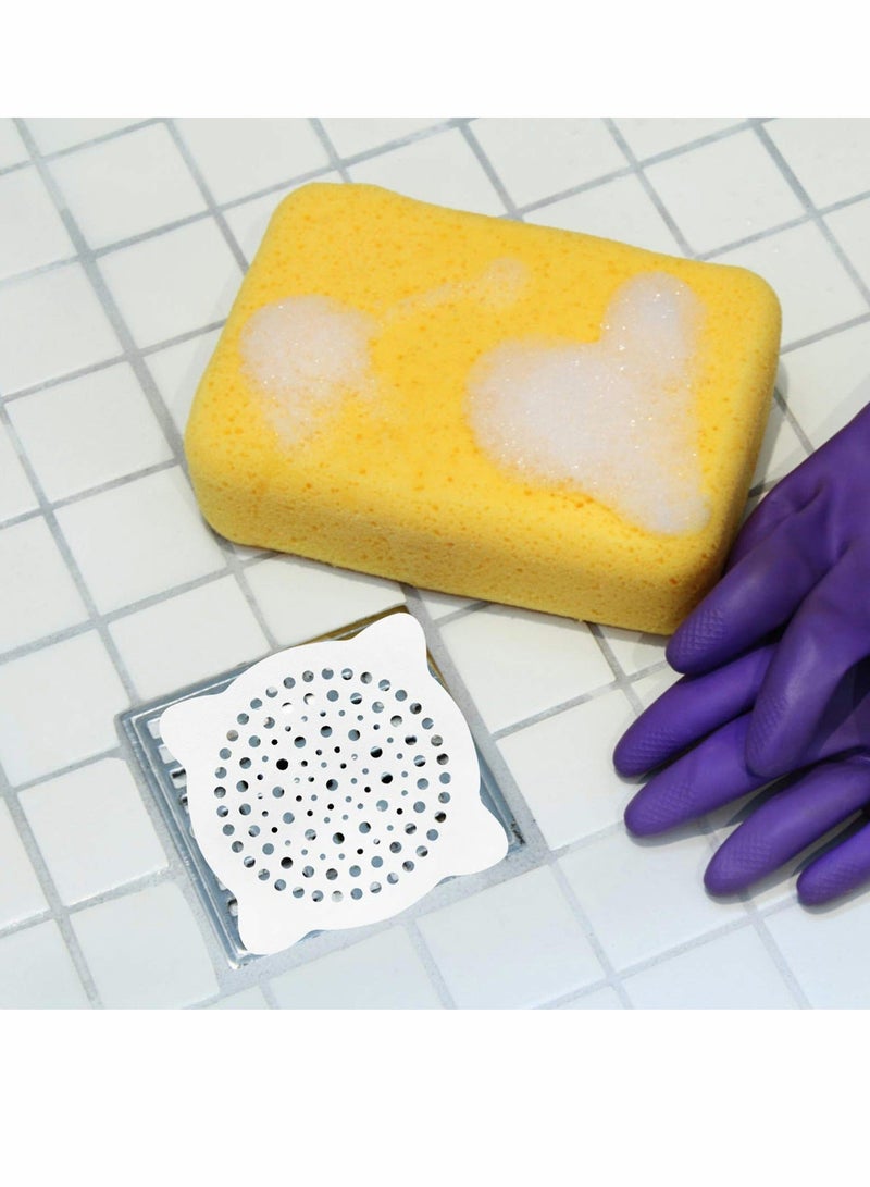 50pcs Disposable Sink Strainer Shower Drain Sticker Floor Filter Paper Cover Hair Stoppers Catchers for Kitchen Bathroom Bath Tub 13X13CM - Image 4