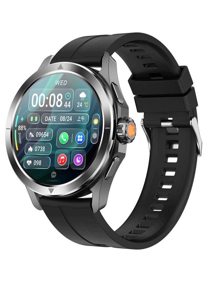 RollsTimi  Smart Watch for Men Women(Answer/Make Calls), HD Screen Fitness Tracker IP67 Waterproof 100+ Sport Modes, Heart Rate Sleep Monitor, Pedometer（Black） - Image 1