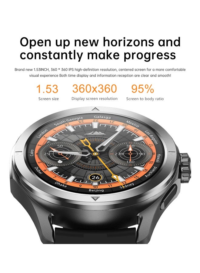 RollsTimi  Smart Watch for Men Women(Answer/Make Calls), HD Screen Fitness Tracker IP67 Waterproof 100+ Sport Modes, Heart Rate Sleep Monitor, Pedometer（Black） - Image 3