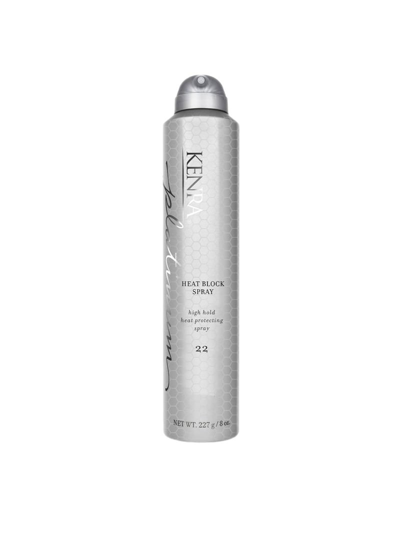 Kenra Platinum Heat Block Spray 22 | Heat Protecting Hairspray | High Hold For Ultimate Style Longevity | Clean Release From Hot Tools | All Hair Types - Image 1