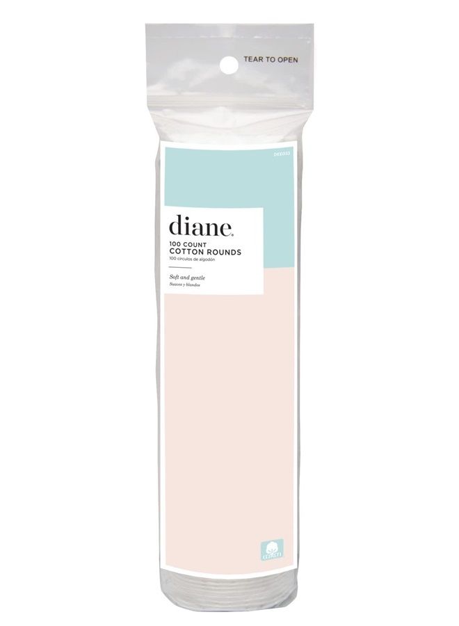Diane دوائر قطنية، 100 قطعة (عبوة من 1) - Image 1