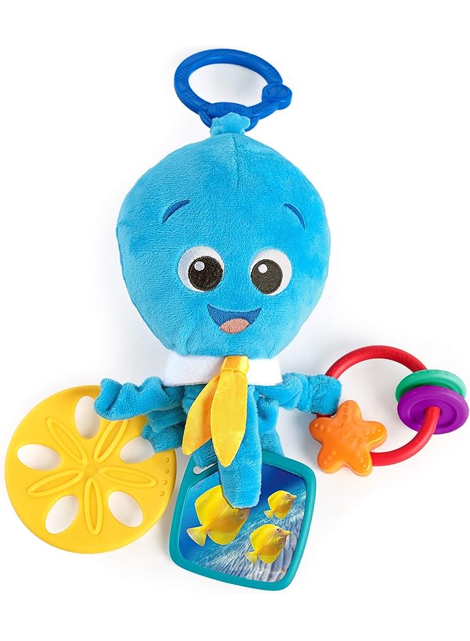 بيبي أينشتاين لعبة الأخطبوط الناعمة المحشوة من أكتيفيتي آرمز، مناسبة للأنشطة الحسية المتعددة، مثالية لعربات الأطفال وحقائب الحفاضات من عمر 0 إلى 36 شهرًا - Image 1