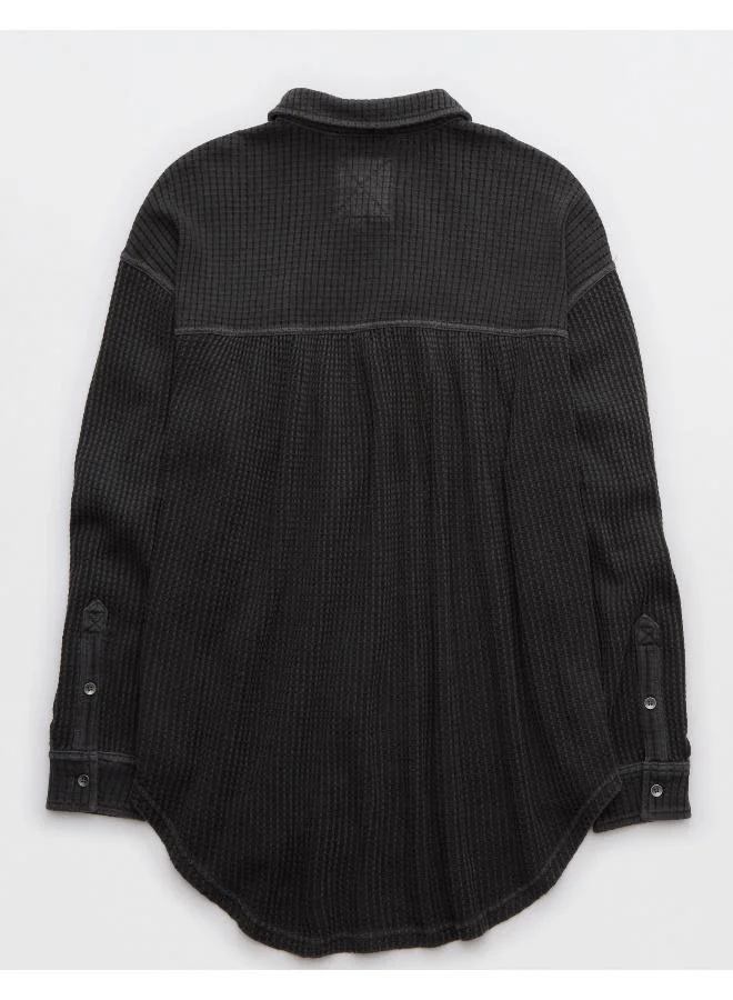 آري من امريكان ايجل Aerie Anytime Fave Waffle Shirt