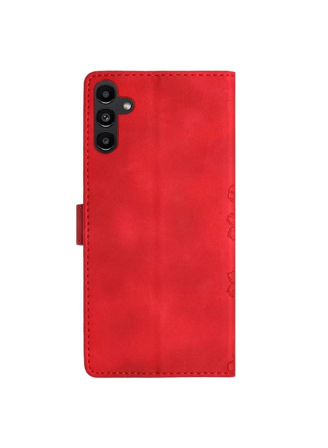 erorex Case For Samsung Galaxy A55 5G Cherry Blossom Butterfly Skin Feel Embossed PU Phone Case - Image 3