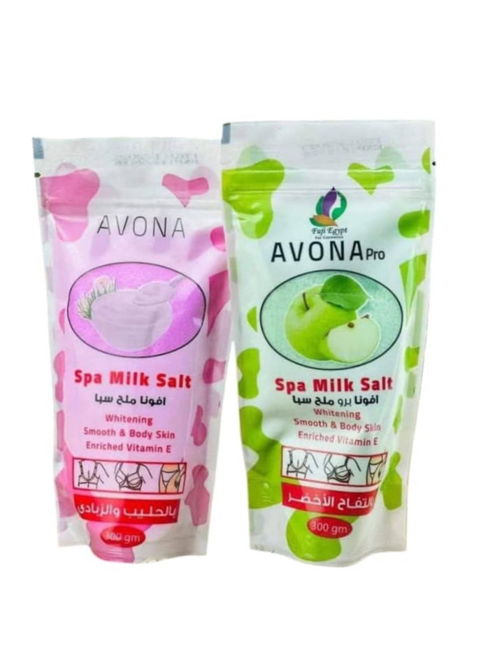 Avona Avona Spa Milk Salt Body Scrub 2 Pieces 