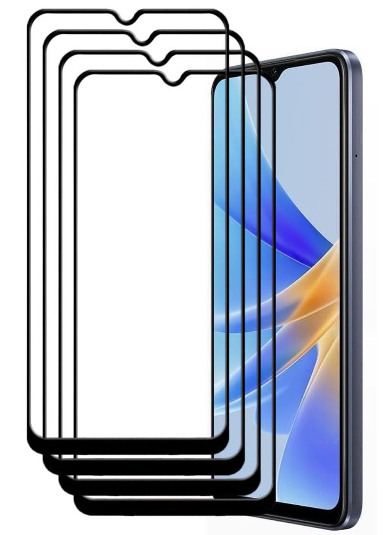 ACLIX 4 Pieces Antistatic ESD Dustproof Premium Quality High Definition Tempered Glass Screen Protector Designed For Oppo A17k - Image 1