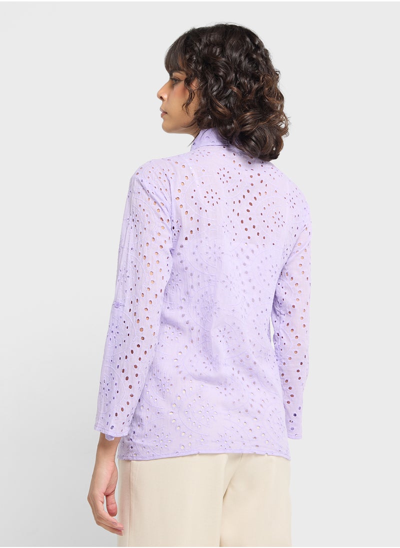 ELLA Button Down Shiffly Shirt  - Image 2