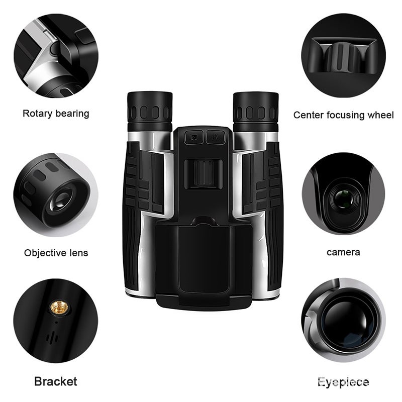 Outdoor Explosions Hd Pography Video Starlight Night Vision Bird Watching Mirror Binocular Camera With Screen Digital Telescope - Image 3