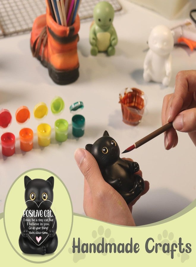 THRXOBN Encouraging Positive Cat Figurine, Motivational Desk Decor for Office Workers, Inspiring Gift for Cat Lovers, Stress Relief Present for Coworkers, Cute Animal Statue for Home Desk, WMS2 - Image 3