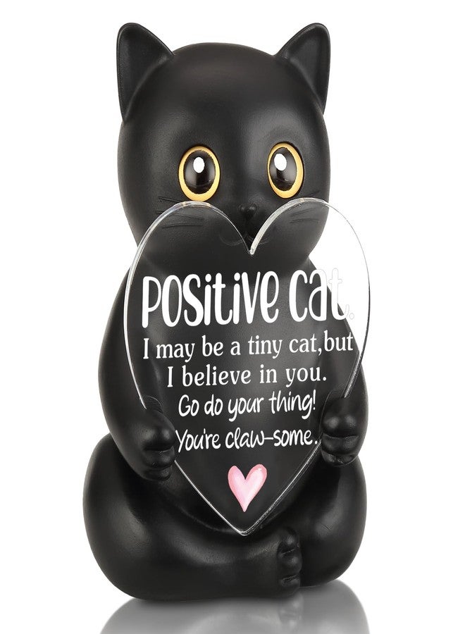 THRXOBN Encouraging Positive Cat Figurine, Motivational Desk Decor for Office Workers, Inspiring Gift for Cat Lovers, Stress Relief Present for Coworkers, Cute Animal Statue for Home Desk, WMS2 - Image 1