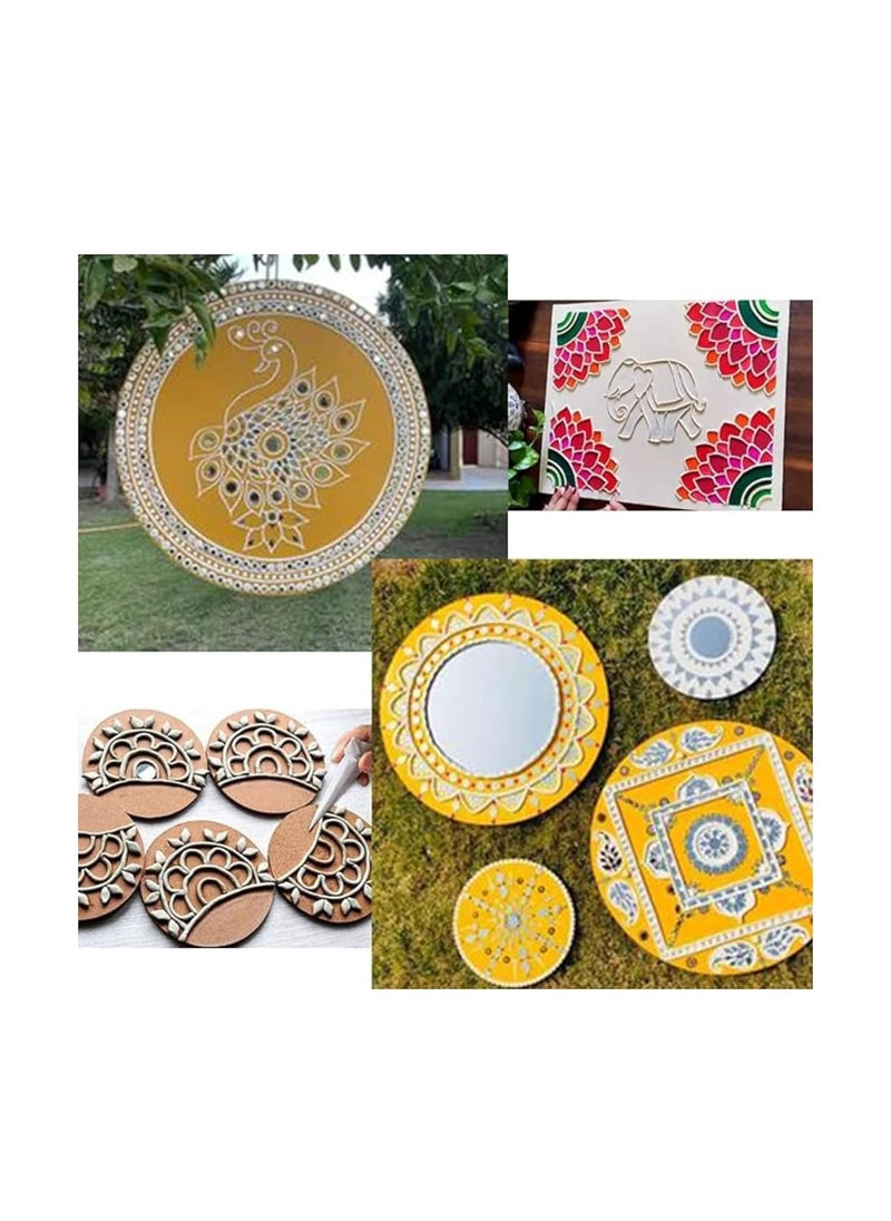 Variety Canvas VARIETY CANVAS PRE Marked Wooden MDF Art and Craft Marking Wooden Plate Creative Paint Board for Crafts Work Artistic DIY Work Art 22  - Image 4