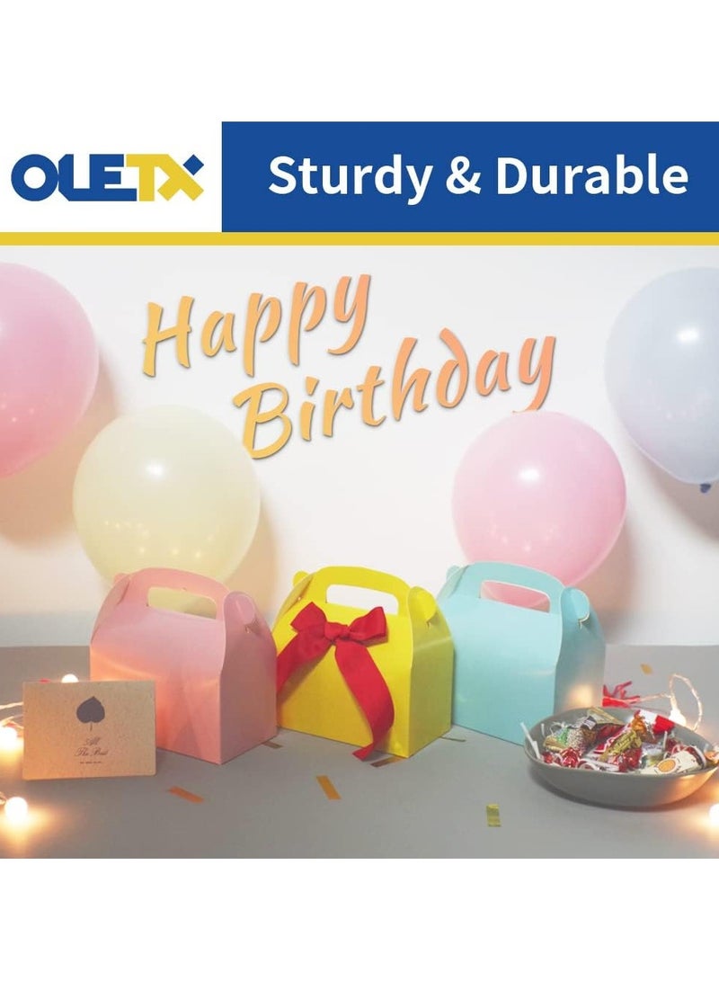 صندوق وجبات خفيفة من 20 قطعة وردية صندوق هدية صندوق هدية وورق جبلي صندوق هدية مع مقبض وهو مناسب جدا لحفلات زخرفة قوس قزح - Image 4