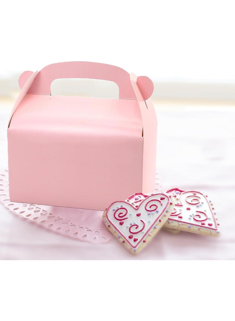 صندوق وجبات خفيفة من 20 قطعة وردية صندوق هدية صندوق هدية وورق جبلي صندوق هدية مع مقبض وهو مناسب جدا لحفلات زخرفة قوس قزح - Image 5