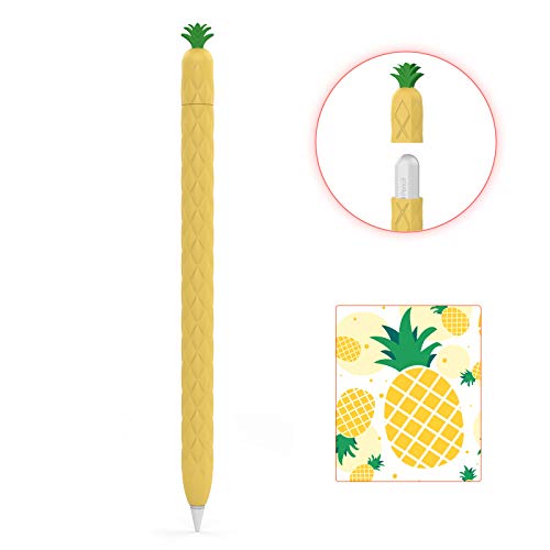 AhaStyle Cute Case Sleeve for Apple Pencil Pro Apple Pencil 2nd Gen Silicone Soft Protective Cover Fruit Design Compatible with Apple Pencil 2nd Generation and Apple Pencil Pro 2024 Yellow - Image 1