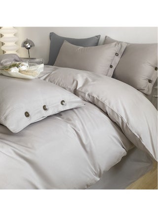 Bed Cover Set, Soft Luxurious Pure Bedsheet Set, Long-staple Cotton Simple Solid Color Bed Sheet Quilt Cover Bedding Twill Cotton Set,( mountain gray, 2.0m bed sheet four-piece set) - pzsku/Z9DE206B8FCE7A4CB7FF8Z/45/_/1706945217/8f175474-f3cd-42b8-aa30-9be457cb28cb