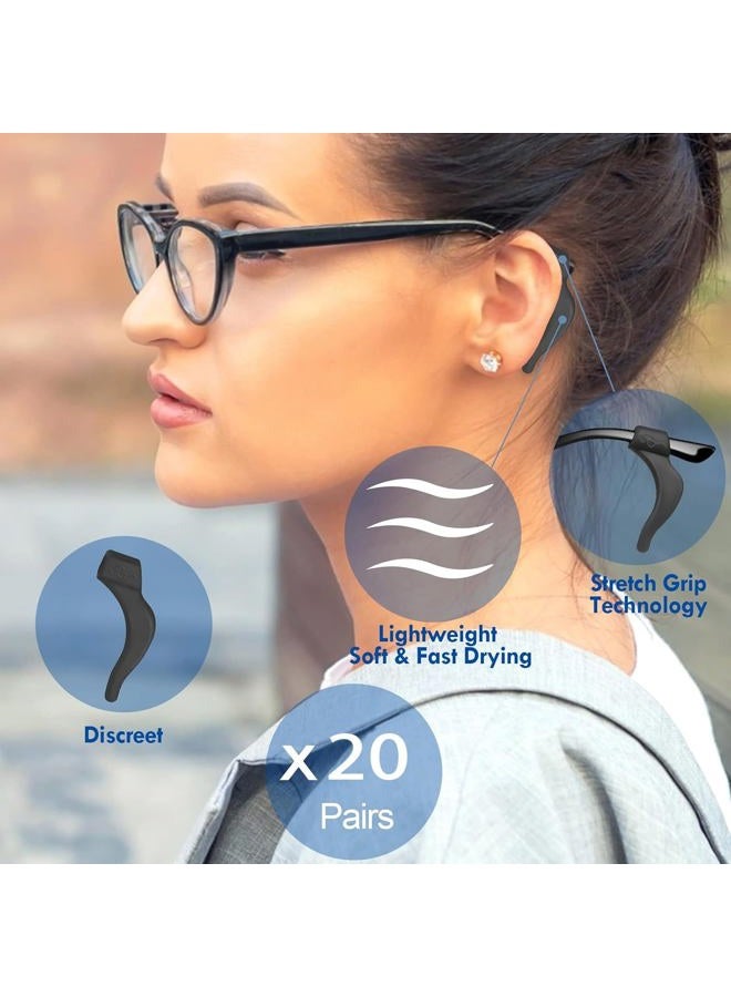 topstart 12 Pairs Glasses Ear Grip, Anti-Slip Glasses Ear Hook Comfort Silicone Eyeglasses Ear Cushion For Glasses Sunglasses Reading Glasses Retainers for Kids Adults (Clear) - Image 5