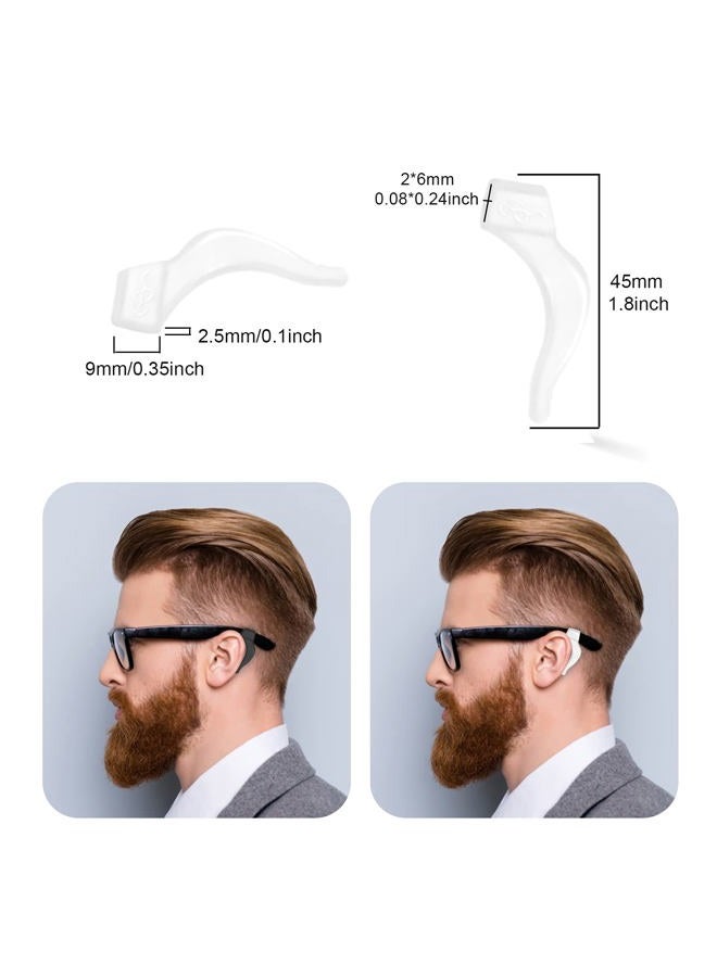 topstart 12 Pairs Glasses Ear Grip, Anti-Slip Glasses Ear Hook Comfort Silicone Eyeglasses Ear Cushion For Glasses Sunglasses Reading Glasses Retainers for Kids Adults (Clear) - Image 2