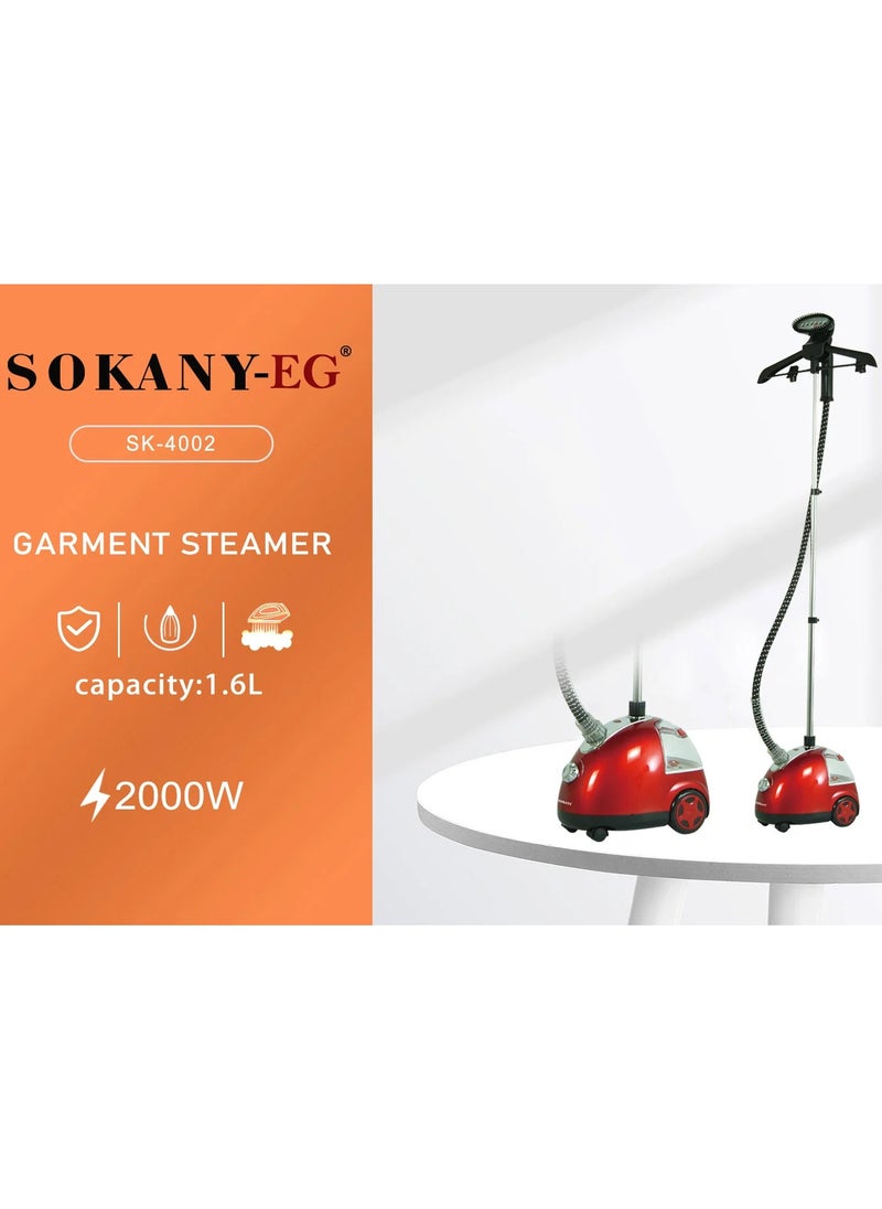 sokany Garment/Clothes Steamer All-in-One Iron，Professional Curtains Steamer,Upright Garment Steamer,with Hanger/Ironing Board/Gloves,2000W  - Image 2