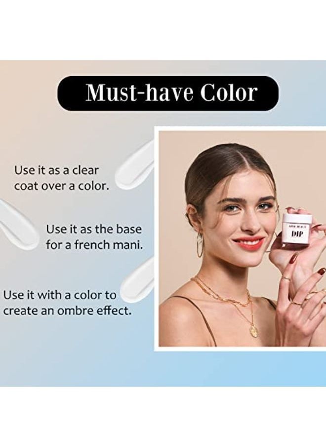 AZUREBEAUTY Clear Color 2Oz/56G, Azurebeauty Basic Transparent Acrylic Dipping Powder Crystal French Nail Art Starter Manicure Salon Diy At Home, Odor-Free, Long-Lasting, No Nail Lamp Needed  - Image 4