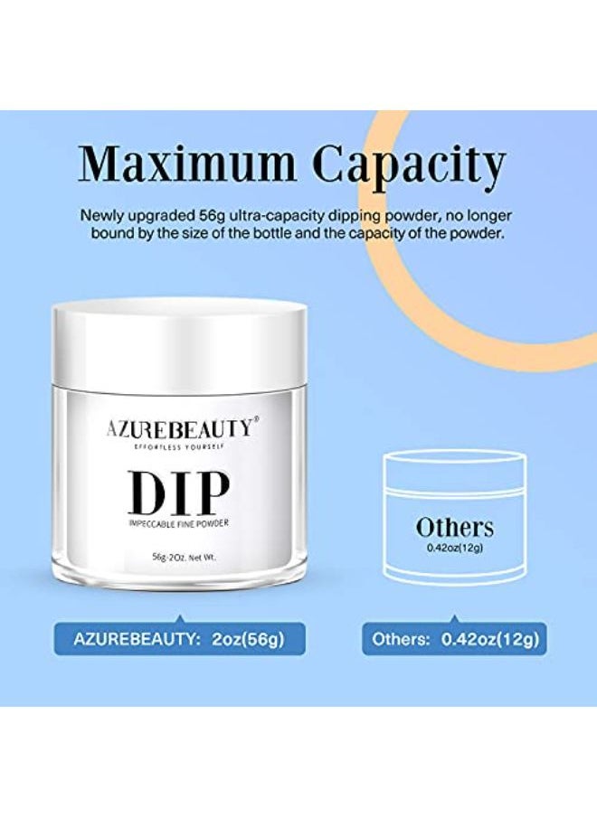 AZUREBEAUTY Clear Color 2Oz/56G, Azurebeauty Basic Transparent Acrylic Dipping Powder Crystal French Nail Art Starter Manicure Salon Diy At Home, Odor-Free, Long-Lasting, No Nail Lamp Needed  - Image 5