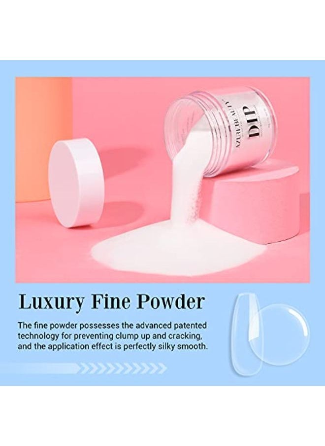 AZUREBEAUTY Clear Color 2Oz/56G, Azurebeauty Basic Transparent Acrylic Dipping Powder Crystal French Nail Art Starter Manicure Salon Diy At Home, Odor-Free, Long-Lasting, No Nail Lamp Needed  - Image 2