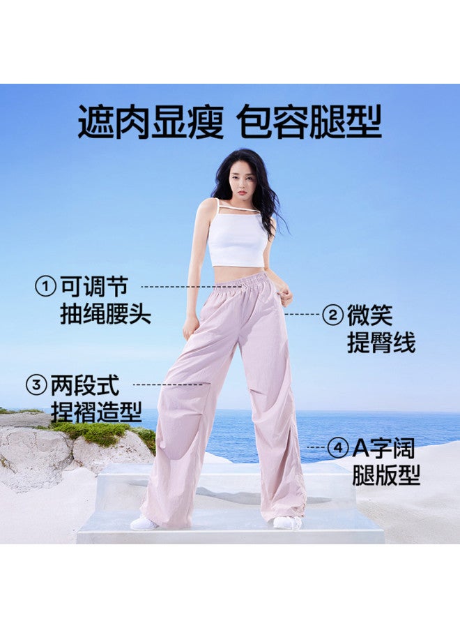 SIINSIIN Ju Jingyi Same Style Women'S Cargo Pants Fleece-Lined Parachute Pants Winter Warm Fashion Casual Pants - Image 3