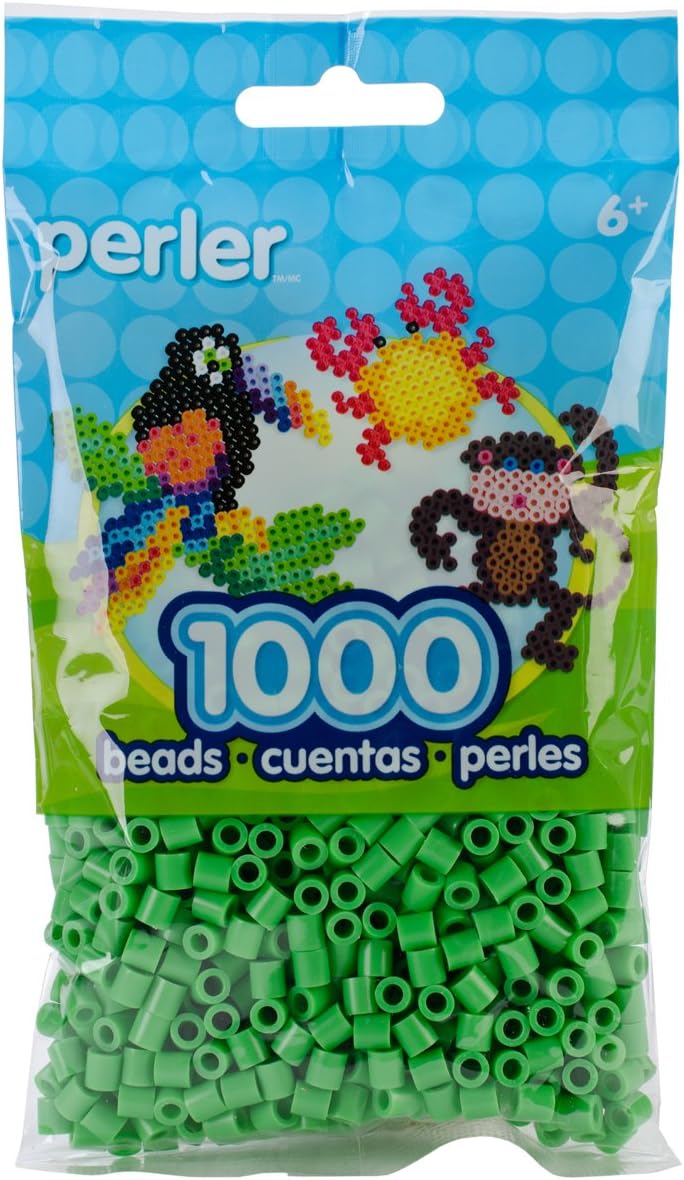 Bright Green Beads for Kids Crafts, 1000 pcs