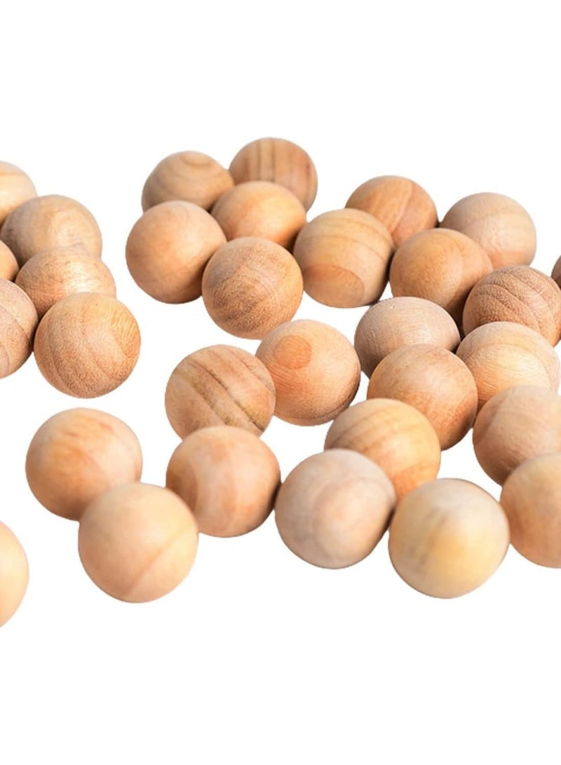 Generic valueable 1 Natural Aromatic Cedar Balls 20 Pieces for Closet and Drawer Storage - Safe Cedar Wood Moth Repellent with Eucalyptus Scent Sachet for Clothing Protection - Image 2