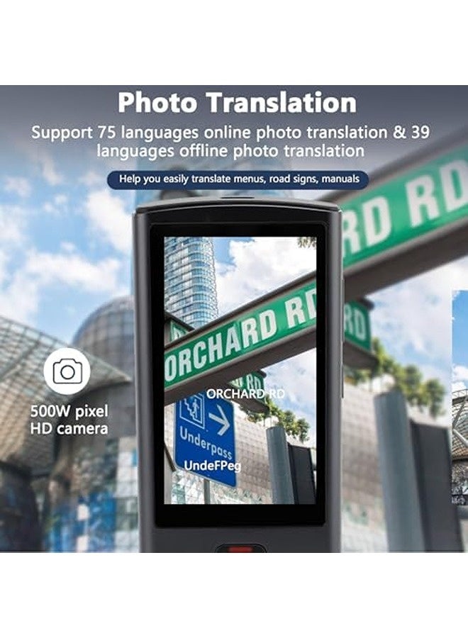 سكاي تاتش جهاز ترجمة للغة العربية – يدعم 138 لغة، ترجمة صوتية وصوتية بدون إنترنت، مزود بتطبيق ChatGPT وكاميرا بدقة 5 ميجابكسل، بطارية بسعة 1400 مللي أمبير – مترجم ذكي مثالي للسفر والأعمال. - Image 4
