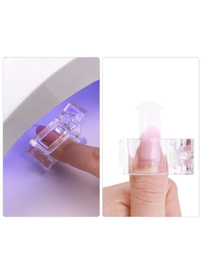 4 Transparent Nail Clips For Quick Construction Of Polygel Nail Extensions, Uv Led Building Clips, Nail Tools (Multicolor) - Image 4