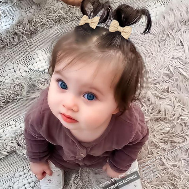 BBgifts 20Pcs Boutique Baby Girl Hair Ties with Flowers Bow, Hair Bow Ties for Toddler Girls, Elastics Ponytail Holders Pigtails Rubber Bands Hair Accessory - Image 3