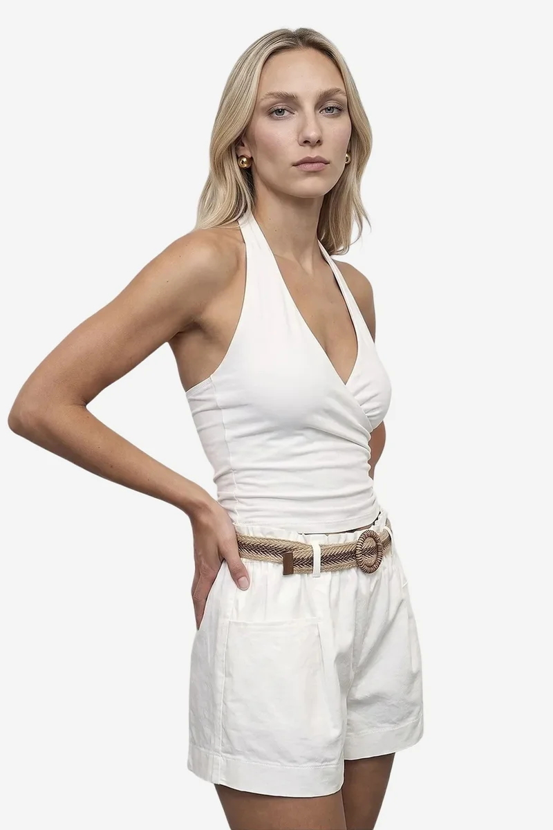Dilvin White DILVIN Nylon Elastane Blouse for Women | Best Price UAE