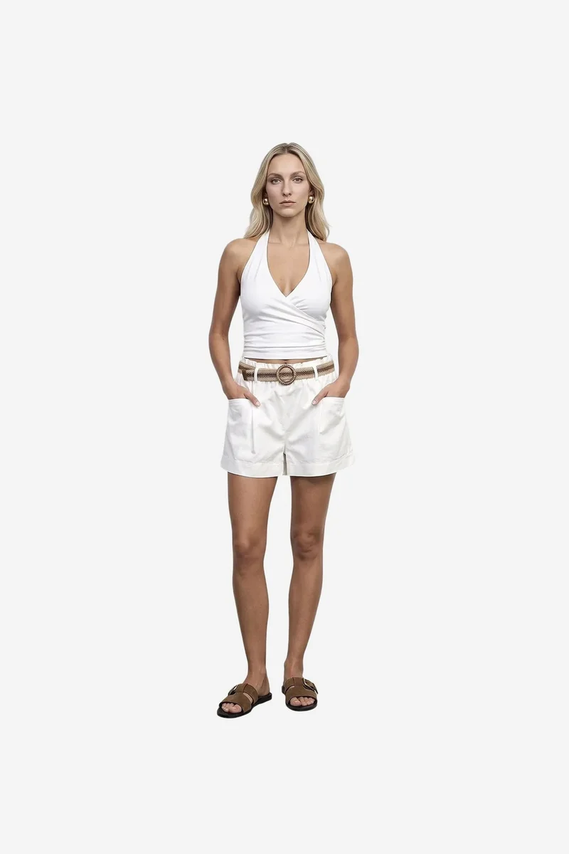 Dilvin White DILVIN Nylon Elastane Blouse for Women | Best Price UAE