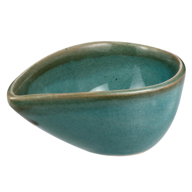 Blue Ceramic Essential Oil Mixing Bowl Spout Small Dish Incense Tray Aroma Bowl - Image 2