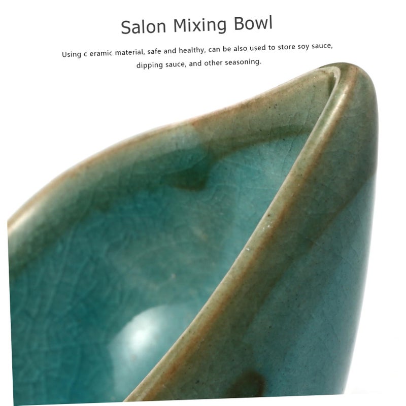 Blue Ceramic Essential Oil Mixing Bowl Spout Small Dish Incense Tray Aroma Bowl - Image 5