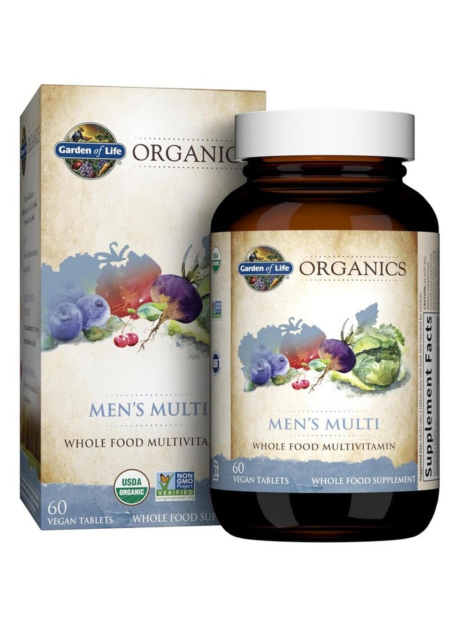 Garden of Life Garden of Life Organics Whole Food Multivitamin for Men, 60 Tablets, Vegan Mens Vitamins and Minerals for Mens Health and Well-Being, Certified Organic Vegan Mens Multi  - Image 1