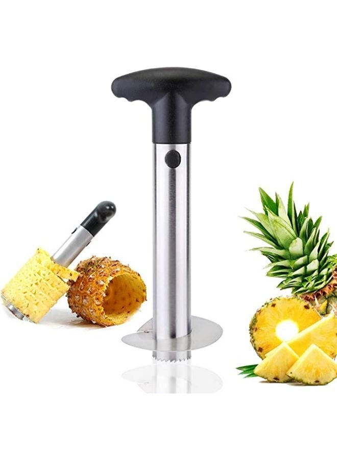 Pineapple Cutter Corer Slicer Peeler Stainless Steel Slicer Stem Remover Cutter Tool All-in-one Kitchen Gadget - Image 1
